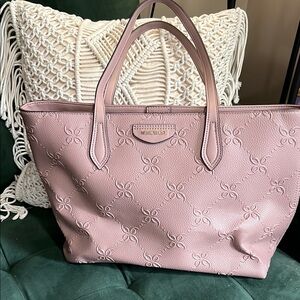Nine West Pink Tote Bag with Embossed Design